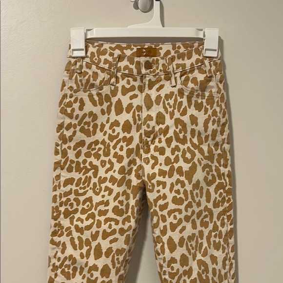 MOTHER Cheetah Leopard Prints The Hustler Ankle Fray Jeans Size 25 - Picture 2 of 9